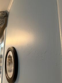 Textured paint over wood paneling in Huntingdon Valley, PA (2)