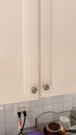 Before & After Kitchen Cabinet Painting Touch-Up in Wyndmoor, PA (2)